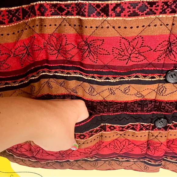 Vintage Rafael Sport autumn quilt jacket with leaves - Picture 2 of 4